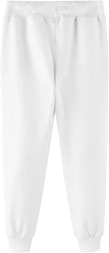 Vista 2 de DILBYKE Pantalones deportivos para niños, pantalones deportivos de forro polar con bolsillos, pantalones gruesos para niños