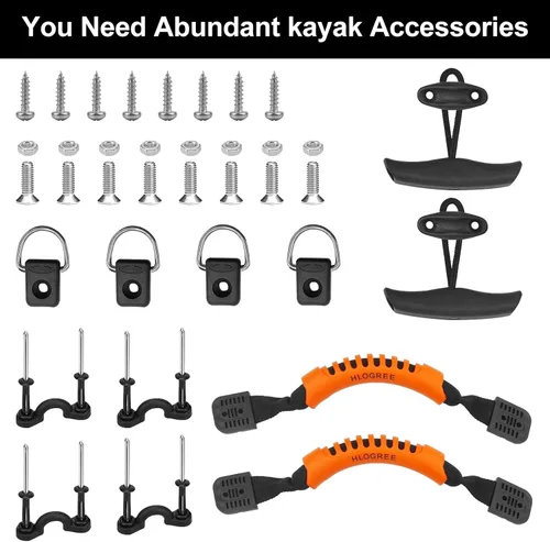 Vista 4 de HLOGREE Asientos de kayak: 1/2 pieza, cojín acolchado grueso con soporte de respaldo, compatible con canoa y Ocean Sup