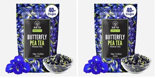 Vista 16 de BLUE TEA - Té de flor de guisante mariposa - 0.35 onzas (más de 40 tazas) suelto Rico en antioxidantes Sin cafeína - Té desintoxicante - A base