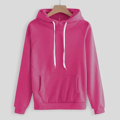 Vista 4 de Conjunto deportivo de 2 piezas para mujer, sudadera con capucha y cordón, pantalones largos de dos piezas