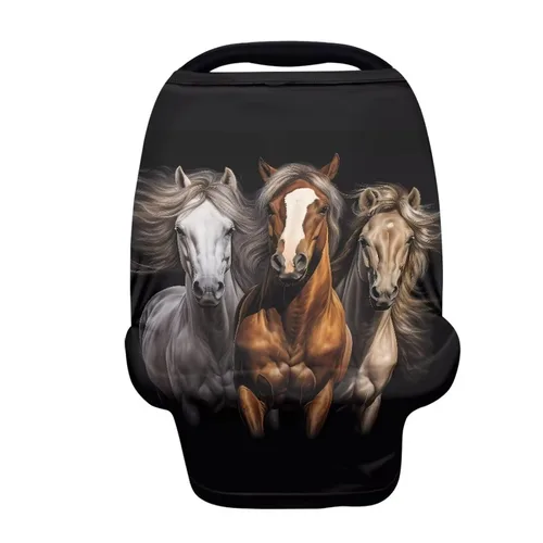 Vista 10 de ZFRXIGN Funda de asiento de automóvil de elefante y girasol, bufanda transpirable para lactancia, toldo multiusos para cochecito, silla alta