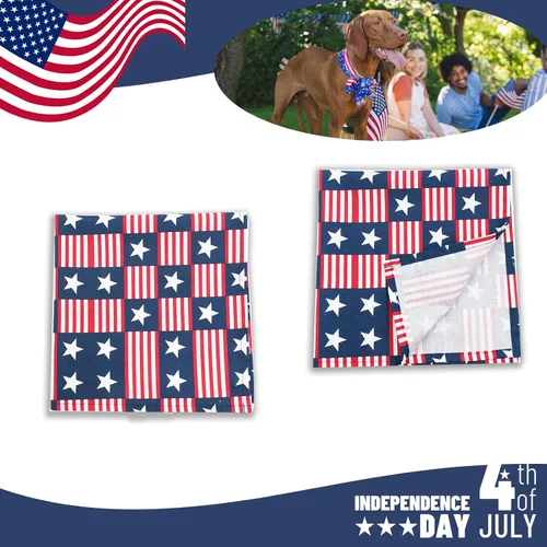 Vista 4 de Bubblepup Bandana para perro, 1 bandana de verano para perro, cómodas bandanas de algodón para perro niño y niña, bufanda triangular para perros