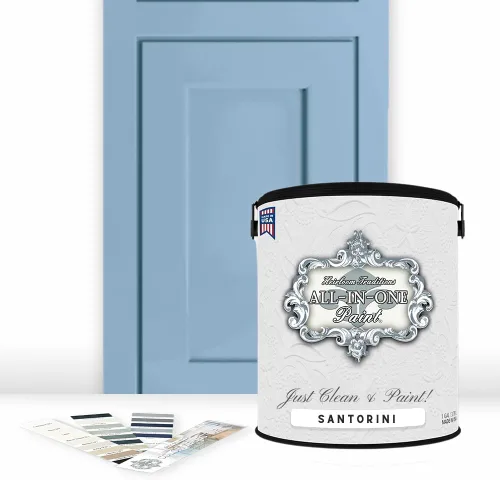 Vista 78 de Pintura TODO EN UNO, Abbey (gris cálido), Muestra de 8oz - Pintura duradera para gabinetes y muebles. Imprimación y capa superior incorporadas,