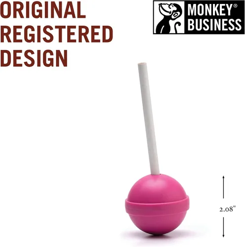 Vista 4 de Monkey Business Lollypop - Sacapuntas para niños, divertido sacapuntas manual para lápices de colores para niñas y niños, papelería