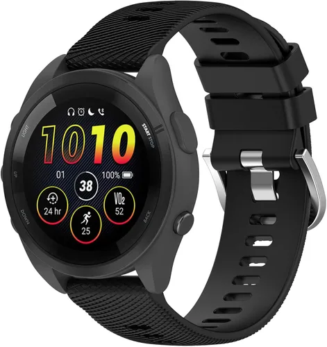 Vista 6 de Correa de silicona suave compatible con Garmin Forerunner 265/265S Smartwatch Sport Flexible Correa de muñeca para Garmin Forerunner 265/265S