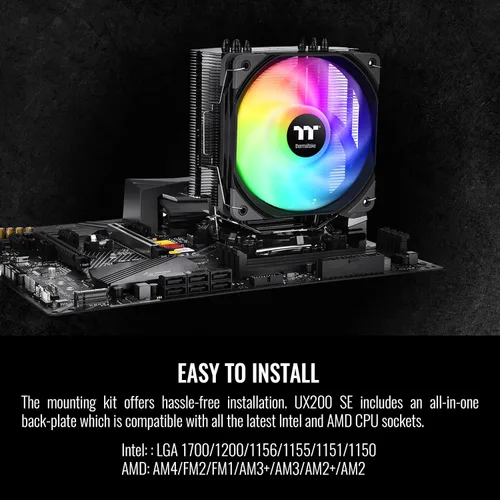 Vista 5 de Thermaltake Ventilador Cl-p105-al12sw-a Ux200 Se Retail Negro