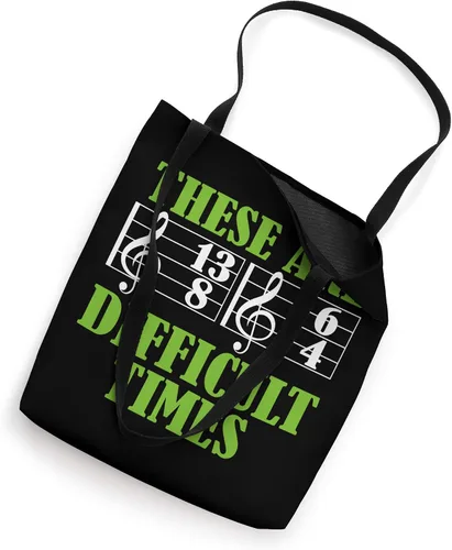 Vista 2 de Estos son tiempos difíciles divertida bolsa de mano de música de piano y violín