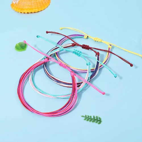 Vista 3 de Roe Dolph Pulseras de cuerda para mujer, pulseras impermeables de verano, trajes para mujer, pulseras de surf de ola, pulseras de tobillo