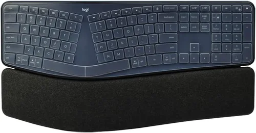 Vista 5 de Funda de silicona para teclado de escritorio ultrafina, compatible con Logitech K120 y MK120 teclado USB con cable (azul degradado)