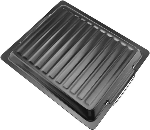 Vista 6 de BORDSTRACT Sartén para barbacoa, parrilla antiadherente para estufa, sartenes de acero inoxidable para estufas para filetes fritos, tocino, olla