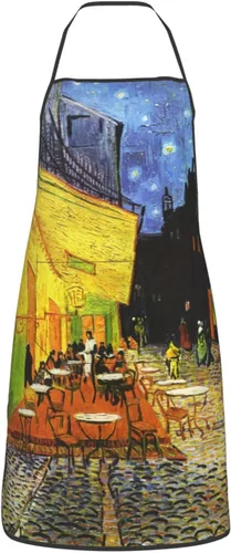 Vista 12 de Delantal impermeable floral arcoíris con bolsillos grandes para regalo de cocina