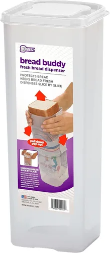 Vista 9 de Buddeez Bread Buddy Caja de Pan – Mantiene las Hogazas de Pan Frescas – Tapa Roja, Paquete de 1