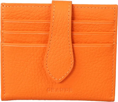 Vista 27 de Grande -3803 Cartera unisex, Azul (Iced Blue), Cartera delgada de cuero con cierre a presión pequeño
