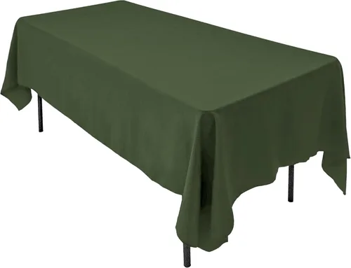 Vista 15 de AK TRADING CO. Mantel rectangular de poliéster de 60 x 102 pulgadas, fabricado en Estados Unidos, resistente a las arrugas, ignífugo, duradero