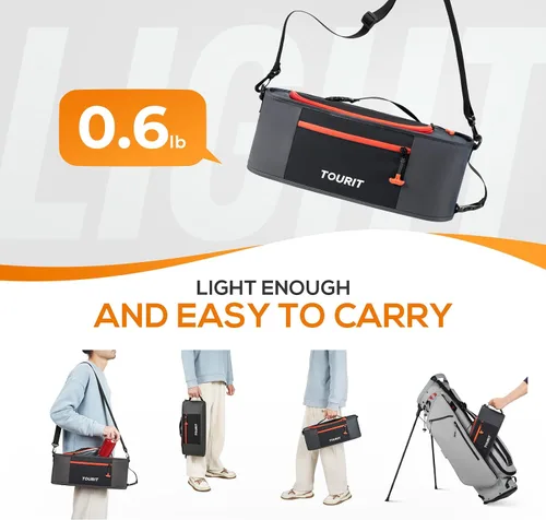 Vista 6 de TOURIT Cooler Bag - Funda aislante para 6 latas, pequeños accesorios de golf suaves para hombres, cabe discretamente en bolsa de golf