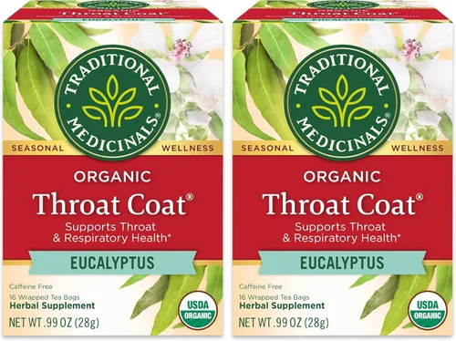Vista 9 de Traditional Medicinals Orgánico, Té Throat Coat, Eucalipto y Olmo Resbaladizo – Apoya la salud respiratoria y de garganta – Kosher, sin OMG, sin