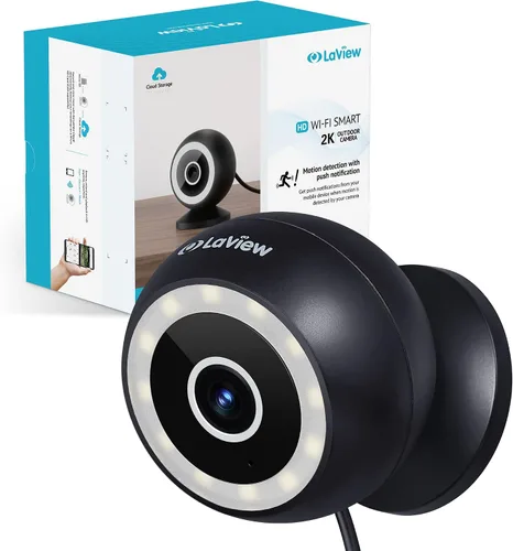 Vista 18 de LaView Cámaras de seguridad 4K de 8MP con cable para exteriores e interiores, IP65, Sensor Starlight y visión nocturna de 100 pies, detección