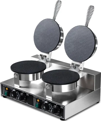 Vista 7 de Máquina de hacer gofres comercial comercial de 2600 W, máquina profesional para hacer gofres de cono, máquina eléctrica comercial para hacer gofres