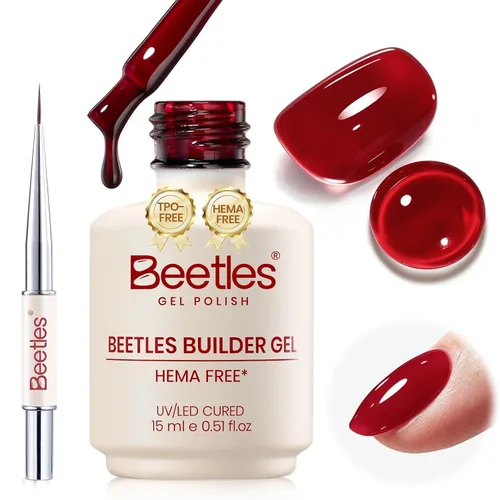 Vista 17 de Beetles Builder Gel para uñas, 2 piezas de gel de construcción transparente 0 - A - transparente