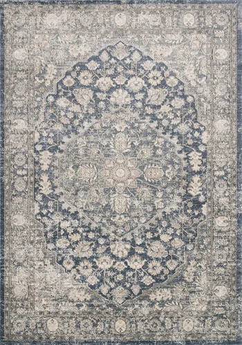 Vista 4 de Loloi II Teagan - Tapete de área, 41.72 x 41.72 cm (1 pies - 6 pulgadas x 1 pies - 6 pulgadas) muestra Swatch, Denim/Mist.