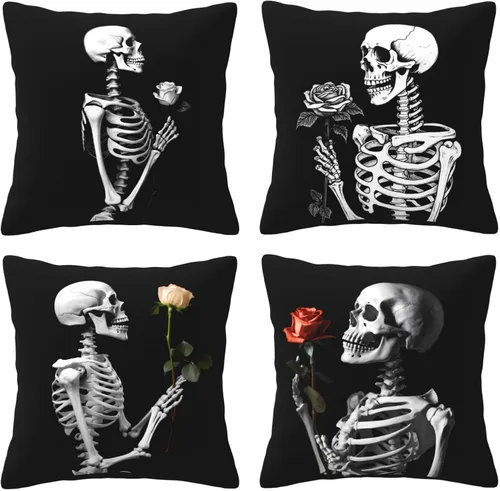 Vista 21 de Ouqiuwa Juego de 4 fundas de almohada coloridas con diseño de pájaros de 12 x 12 pulgadas, cuadradas, decorativas, con hojas de arce otoñales