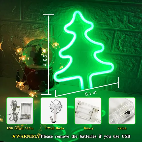 Vista 125 de Letrero de neón de amor para dormitorio, USB o batería, luz de neón para pared, luz de neón LED como letreros de pared de neón para niñas, letrero