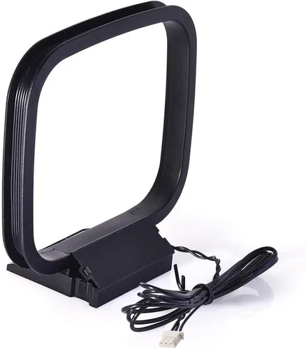 Vista 2 de Bingfu Antena dipolo FM de 75 ohmios Antena de bucle AM de 3 pines para Sony HiFi Series Sharp Stereo System Interior Digital HD Radio Bluetooth