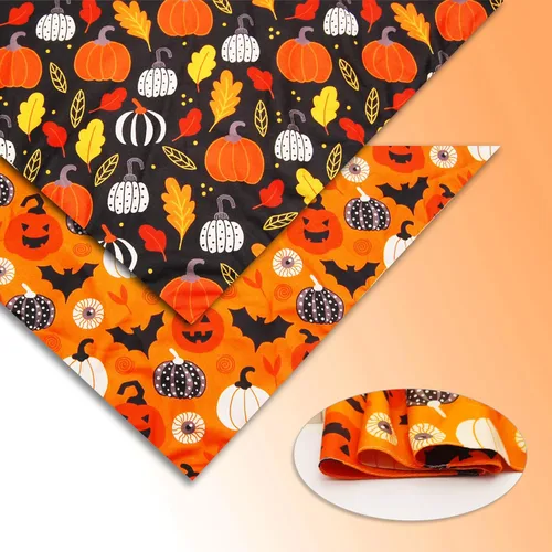 Vista 2 de Bandana de Halloween para perro, paquete de 2 baberos triangulares de algodón para perros, bufandas suaves y transpirables para mascotas