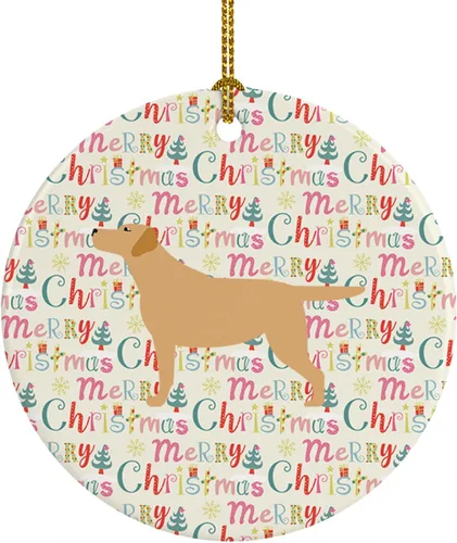Vista 86 de Caroline's Treasures Affenpinscher - Adorno de cerámica con texto en inglés "Merry Christmas", multicolor para colgar en el árbol de Navidad