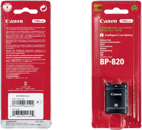 Vista 2 de Canon Batería BP-820 para videocámara profesional XA25, XA20, XA10