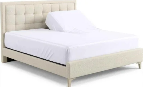 Vista 15 de Royal Tradition Sábana bajera ajustable de viscosa de bambú, tamaño individual XL, bolsillo profundo, sábanas extremadamente suaves, beige sólido