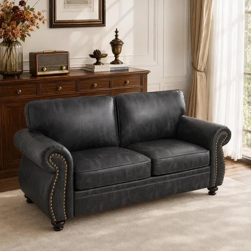 Vista 13 de Couchus Silla decorativa Mid-Century de 42 pulgadas de ancho, sofá