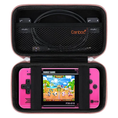 Vista 10 de Canboc Carrying Case for WELLST·G Handheld Game -Preloaded 220 Retro Video Games/ My Arcade Atari Pocket Player Pro Game Console, Mesh Pocket fits