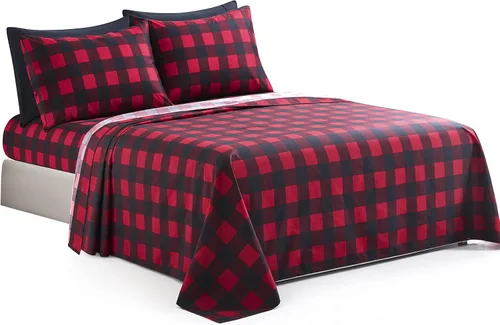 Vista 8 de Marina Decoration Ropa de cama ultra suave y sedosa con bolsillo profundo, rayón derivado de bambú para todas las estaciones, juego de sábanas de 6