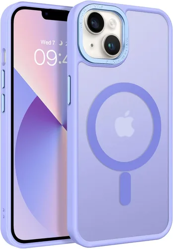 Vista 34 de BENTOBEN Funda magnética para iPhone 13 y iPhone 14 [compatible con Magsafe] Funda translúcida mate para iPhone 13/14, delgada, a prueba de golpes