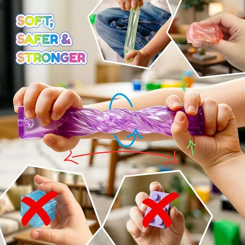 Vista 3 de 33 bloques de construcción sensoriales suaves para niños pequeños, bloque