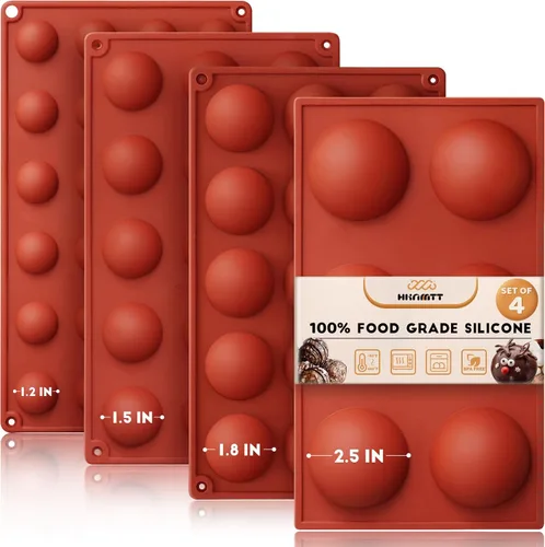 Vista 39 de HKNMTT Moldes de Silicona Mini Forma Redonda, 468 Cavidades Bandeja de Horneado de Pequeñas Semi Esferas Moldes para Golosinas para Perros y Dulces