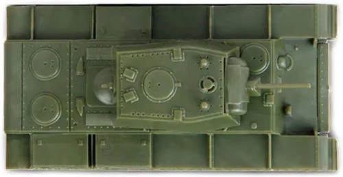 Vista 4 de Zvezda Modelo 6190 para montar, Kv-1 con pistola F-32, escala 1/100