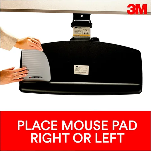 Vista 6 de 3 M Knob Ajuste bandeja de teclado, estándar plataforma, Negro