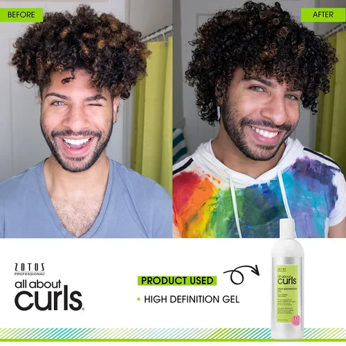Vista 2 de ALL ABOUT CURLS High Definition Gel For Curly Hair Styling Alcohol-Free Moisturize, Define & Enhance Texture Reduce Frizz & Boost Shine