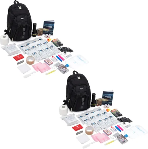 Vista 2 de Solo Series Complete - Kit de supervivencia de 72 horas para 1 persona con alimentos, agua, guía de emergencia, mochila negra y equipo esencial