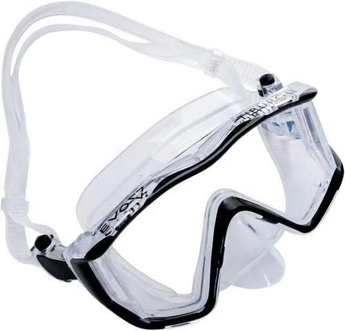 Vista 2 de EVO Tiburon Máscara de buceo panorámica de 3 lentes - Máscara de buceo - Máscaras de buceo para adultos - Accesorios de buceo - Equipo de buceo Negro