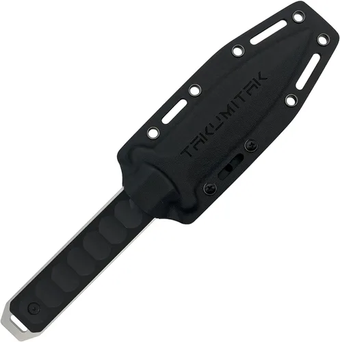 Vista 5 de Cuchillo táctico, cuchillo de caza, cuchillo de supervivencia, hoja de punta de lanza D2, mango G10, funda Kydex, clip Molle, cuchillos de hoja