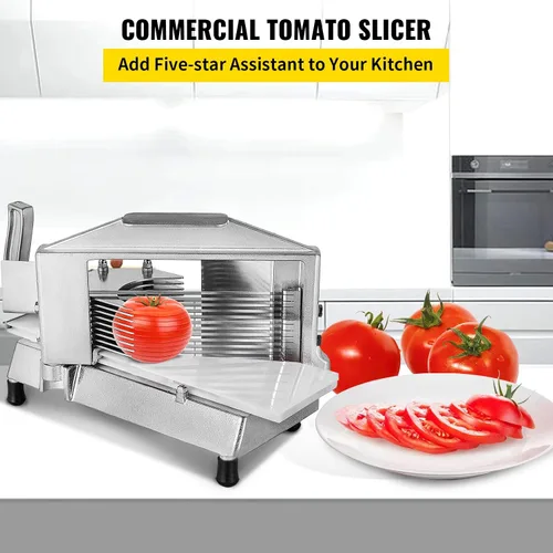 Vista 2 de VEVOR - Cortador de tomate comercial de 1/4 de pulgada con tabla de cortar integrada para restaurante o uso doméstico