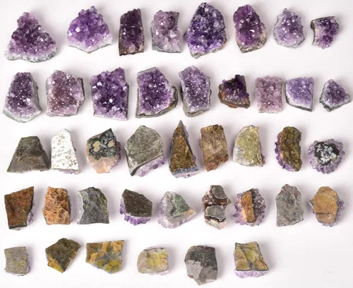 Vista 5 de JIC Gem Cúmulos de Amatista Naturales, Roca de Geoda de Amatista en Bruto, Cristales Curativos de Amatista, Cúmulo de Piedras Preciosas para Brujería