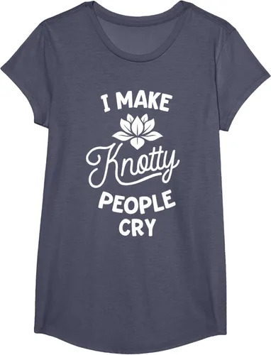 Vista 20 de Camiseta divertida de terapia de masaje I Make Knotty People Cry, Negro, S