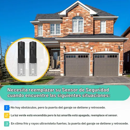 Vista 4 de para Sensor de Puerta de Garaje Genie, Reemplazo para Sensor de Puerta de Garaje Genie/Overhead, Compatible con Abridor de Puerta de Garaje