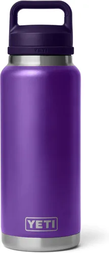 Vista 32 de YETI Rambler - Botella de 36 onzas, aislada al vacío, a prueba de fugas, de acero inoxidable con tapón para sorbos Aislamiento al vacío Blanco