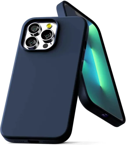 Vista 9 de GOOSPERY Funda de silicona líquida compatible con iPhone 13 Pro, suave al tacto, protección de cuerpo completo, a prueba de golpes, con forro