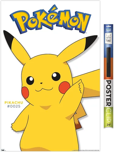 Vista 13 de Trends International Pokémon - Póster de pared de la serie Pikachu Feature Series, 14.72 x 22.37 pulgadas, versión enmarcada de madera de granero